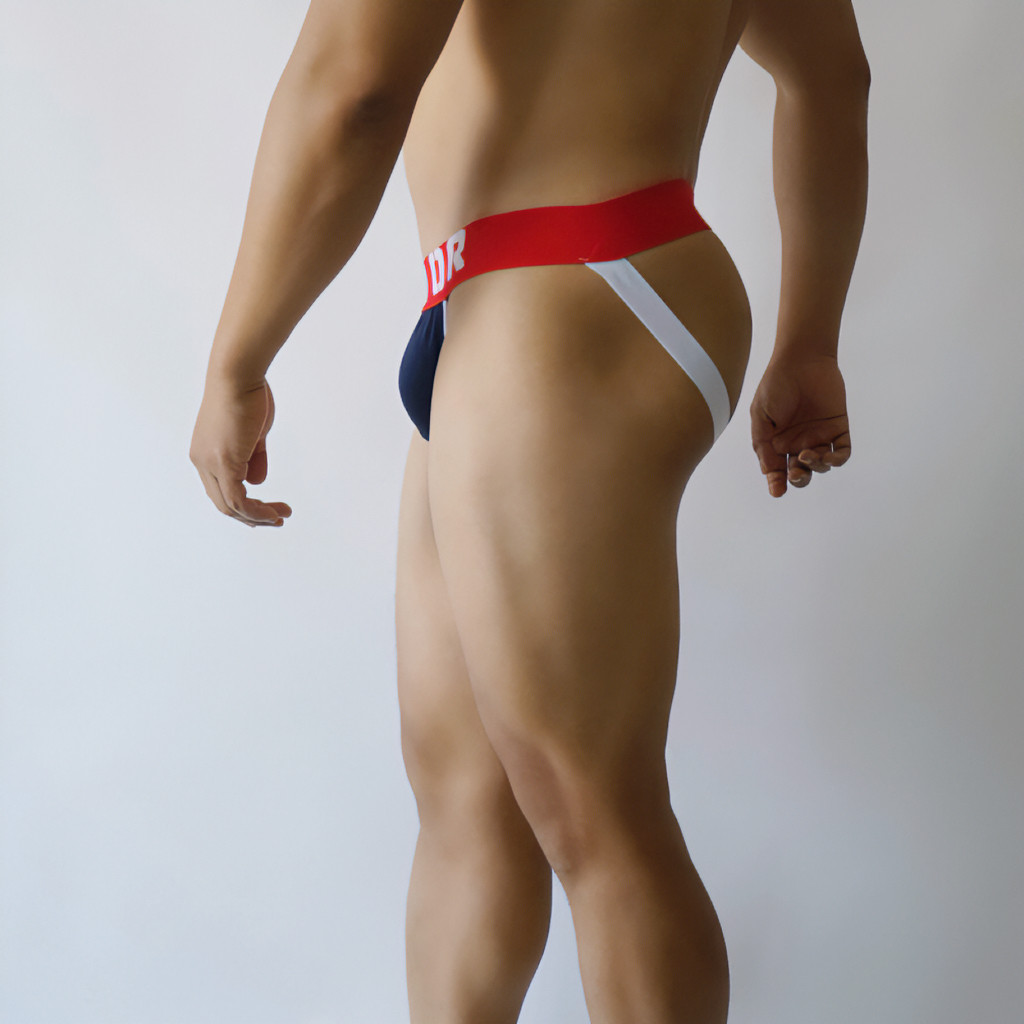 Gvzpea double ding men's fun sexy letters back empty simple buttocks mid-waist self-cultivation u convex double ding