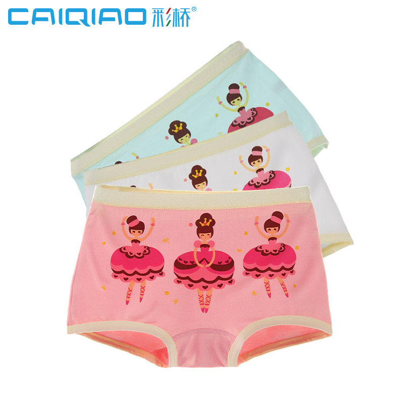 Girl's underwear cotton children's underwear boxer shorts little girl shorts head Caiqiao baby boxer