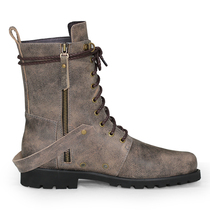 Spring Summer Tooling Boots Genuine Leather Inn Retro Big Head High Bunch Shoes Han Edition Trend Rider Horse Boots Man Boots Parade Boots