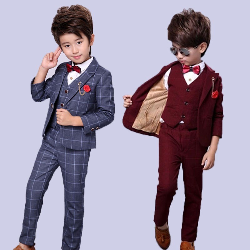 . Wedding Xuân Thu childrens quần áo mens phù hợp với trẻ em giải trí trẻ em đẹp trai chàng trai mùa đông.