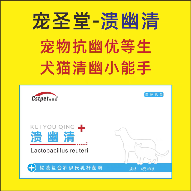 Pet Healing Hall for Dogs and Cats with Gastric Ulcers, Regulating Gastrointestinal Conditions, Vomiting, Loose Stools, Lactobacillus Rhamnosus for Gastric Ulcers, Yellow Water