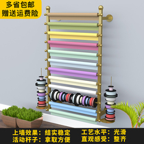 Wall-mounted floral Flower wrapping paper ribbon ribbon shelf Wall florist hanging pennant scarf display storage rack