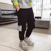 Boys overalls pants spring clothing 2021 new childrens casual pants trousers