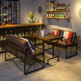 Ретро промышленная фэн -шуи трубная карта сиденье диван диван Tieyi Bar Qing Bar Barebue Hot Pot Ресторан
