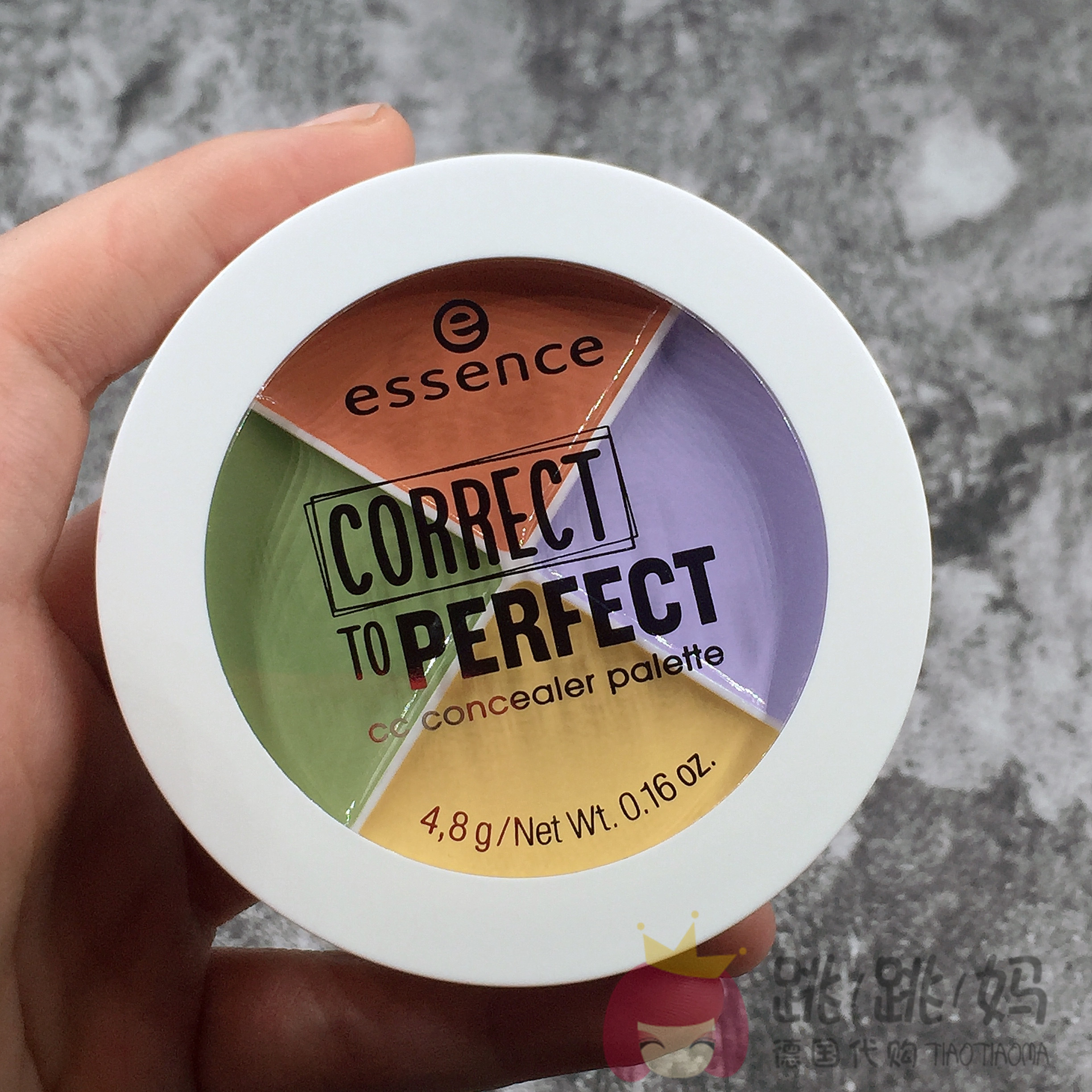 Tấm che khuyết điểm màu Đức Essence4 Correct to Perfect bốn màu tấm che khuyết điểm đen mắt che khuyết điểm môi