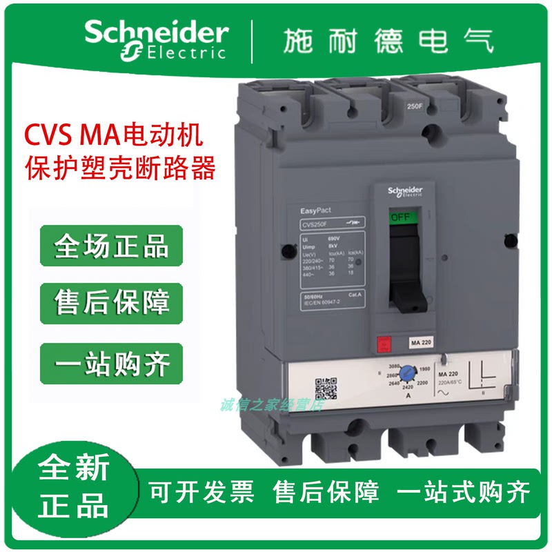 Schneider Motor Circuit Breaker Cvs100/160/250/400/630Fs/F/N/H/Bs/Nm Ma 3P