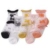 Детские носки в летних тонких детских сетчатых носках, мальчики, мальчики и девочки, Katsi Thino Nops Girl Ultra -Thin Crystal Nocks невидимые носки