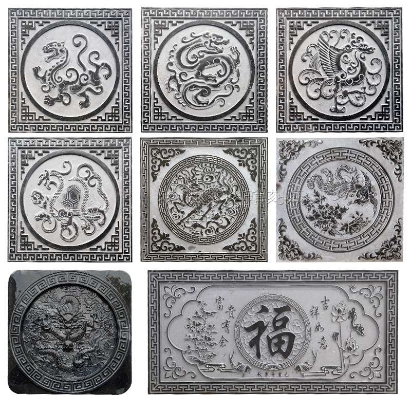 Bluestone stone carving unicorn relief Dali four gods and beasts murals ground carving stepping stones have fish shadow wall porch paving every year