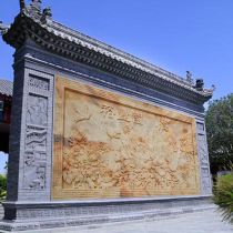 Stone carving relief Marble peony flower mural Screen carving Ground carving shadow wall wall Photo wall Courtyard room decoration auspicious