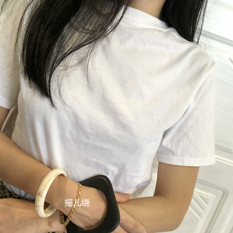 Lắc xung quanh màu đá không đều hula hoop kết cấu chic retro khí chất ins vòng tay gió lạnh ngọc hồng lựu