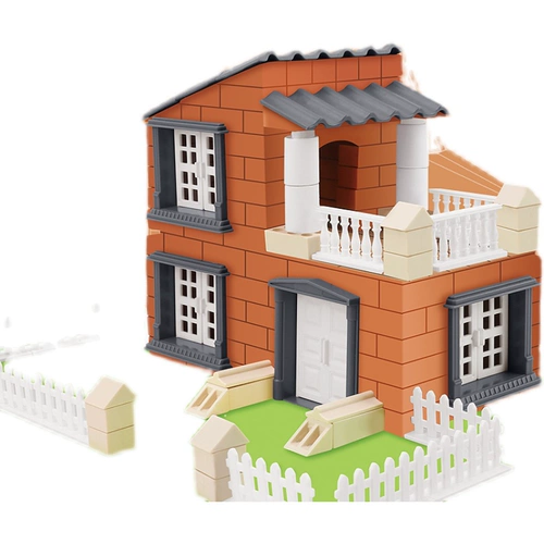 Детская интеллектуальная игрушка, комплект, реалистичный конструктор дома ручной работы с глиняной черепицей для мальчиков и девочек