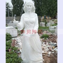 Stone sculpture White marble Nightingale statue Celebrity lantern Goddess Stone statue Hospital nurse angel sculpture