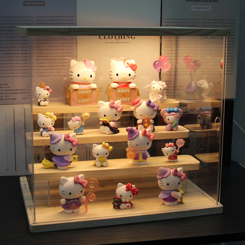 Cartoon Hello Kitty Figurine Desktop Decoration Girl's Birthday Gift Complete Set Hello Kitty Doll Model