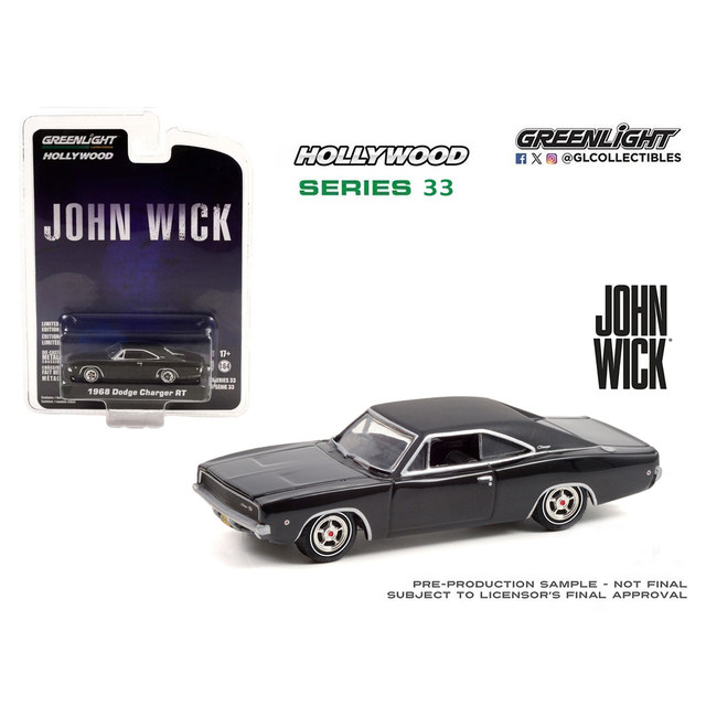 Green Light 1 64 1968 Dodge Dodge Horse RT - John Wick Rapid Chase 44930E