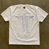 Хлопковая брендовая футболка с коротким рукавом подходит для мужчин и женщин, 260 грамм, в американском стиле, короткий рукав