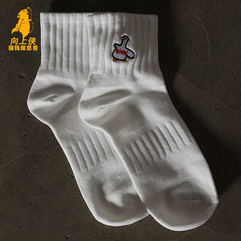 Make Money and Do Charity: Antibacterial and Deodorant Socks, Summer Upupxia Cotton Long Socks, Mid-Calf Socks, Men's Short Socks
