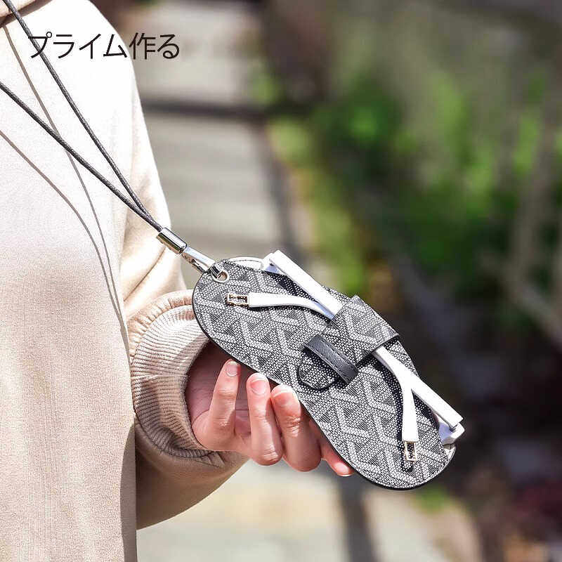 Japanese-Style Glasses Pouch, Neck-Hanging, Anti-Pressure, Portable, Myopia Glasses Case, Sunglasses Storage Bag, Lanyard, Anti-Loss Protective Cover