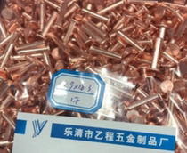3 9*18 3 long flat head Copper solid rivets environmentally friendly pickling for sample export