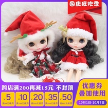 DBS Blythe Little Rag Doll dress Christmas suit New Year dress autumn winter dress az Lijia ob24 small cloth doll dress