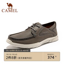 Camel shoes mens casual lace-up shoes 2021 new soft sole comfortable breathable non-slip outdoor shoes mens shoes