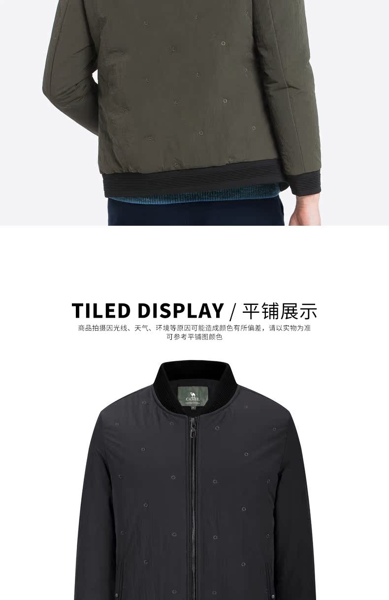 Áo khoác nam Camel 2018 thu đông mới Áo khoác cotton nam Áo khoác nam Hàn Quốc ngắn theo xu hướng áo khoác cotton để giữ ấm cho quần áo áo khoác jean nam