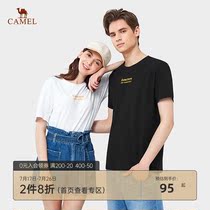 Camel clothing 2021 summer new short-sleeved t-shirt mens and womens printing summer half-sleeve casual top base