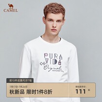 Camel mens autumn new age-reducing sweater young men wear loose round neck letter printing pure cotton base