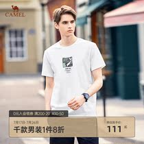 2021 summer new round neck short-sleeved t-shirt mens trend printing half-sleeve t-shirt top tide brand