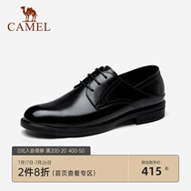 Camel mens shoes 2021 spring new business formal cowhide soft bottom lace-up casual wild comfortable mens shoes