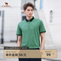 Camel mens 2021 summer new short-sleeved polo shirt mens Korean business casual half-sleeve t-shirt top trend