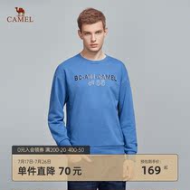 Camel mens 2021 autumn new sweater pullover round neck letter fashion trend long sleeve casual sweater men