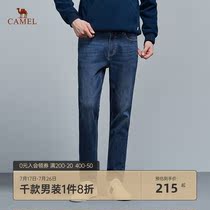 Camel mens clothing 2021 autumn new mens jeans loose straight fashion middle waist casual trousers men