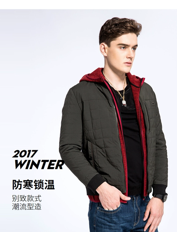 Lạc đà nam mùa đông mới ấm bông bóng chày cổ áo màu rắn áo khoác nam giới trẻ Hàn Quốc thường mặc cotton áo jacket nam