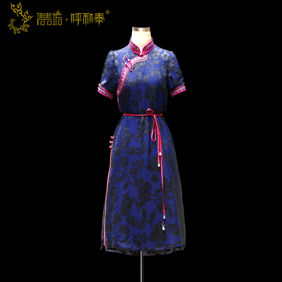 (Qingqing Workshop and Tai) Custom of Mongolian Fashion Dresses Lace Foreign Dress