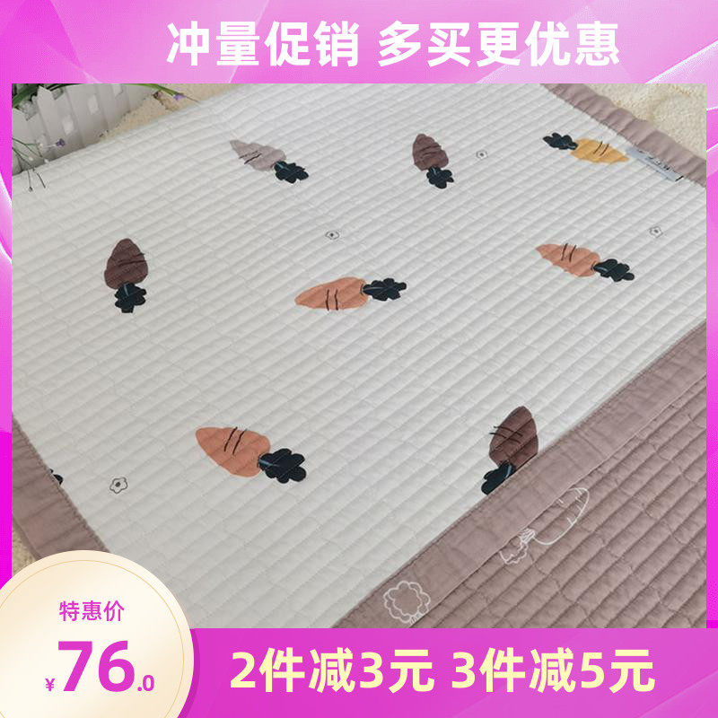 Korean aunt mat crib thin mat long pile cotton baby summer thin mattress sleeping mat menstrual pad pure cotton