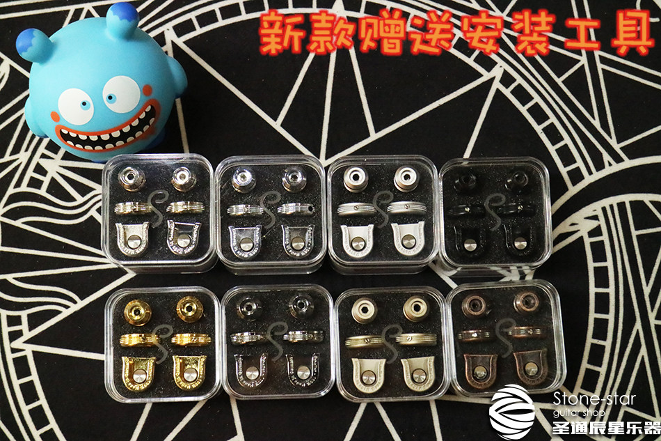 Schaller's new guitar bass safety anti-off strap buckle German 446 silver black gold matte