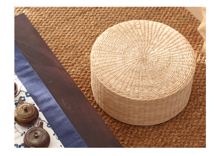 tròn rơm thiền thiền đệm futon dày bấc sàn tatami Nhật đệm dệt kim mũi yoga - Ghế đệm / đệm Sofa tấm trải ghế sofa mùa hè