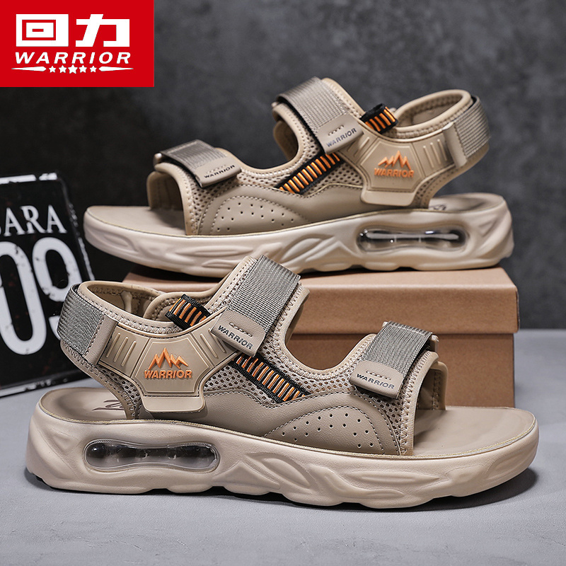 Hui Li Genuine Sandals for Men, Summer Outdoor Wear, Air Cushion Shock Absorption, Sports Youth Velcro Beach Sandals