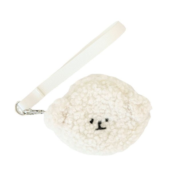 Inspets ງາມ plush poop picking bag dog walking garbage bag small bag poop shoveling distribution storage bag Bichon Frize Teddy Dog