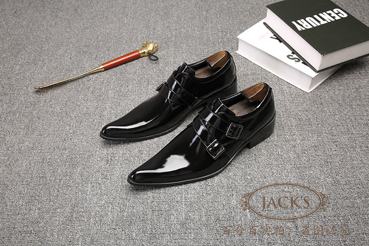 Men's Dress Shoes Business Formal Leather Buckle Pointed Toe Shoes Wedding  Shoes | eBay