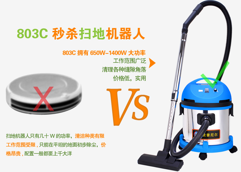 Opunil trang trí máy hút bụi xe gia đình với thùng nhỏ cực mạnh cực êm và ướt 20L - Máy hút bụi máy hút bụi công nghiệp cho gia đình