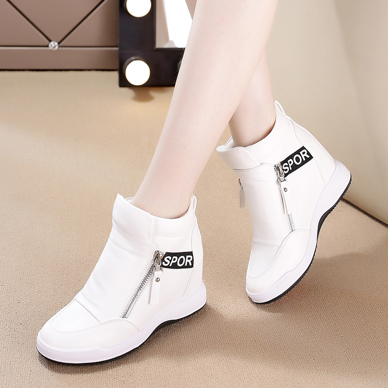 Giày nữ tăng giày giản dị nêm đế dày đế giày giày bốt nữ cổ cao