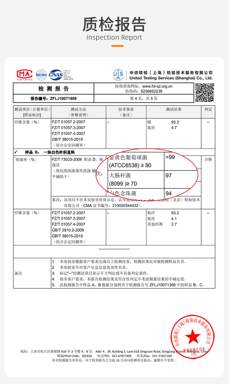 宜而爽 男士棉氨透气内裤 4条 抑菌内裆 图6