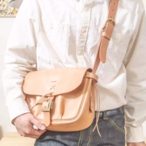 Japanese Shonan vegetable tanned saddle leather pure handmade genuine leather retro casual versatile one-shoulder cross-body commuting bag