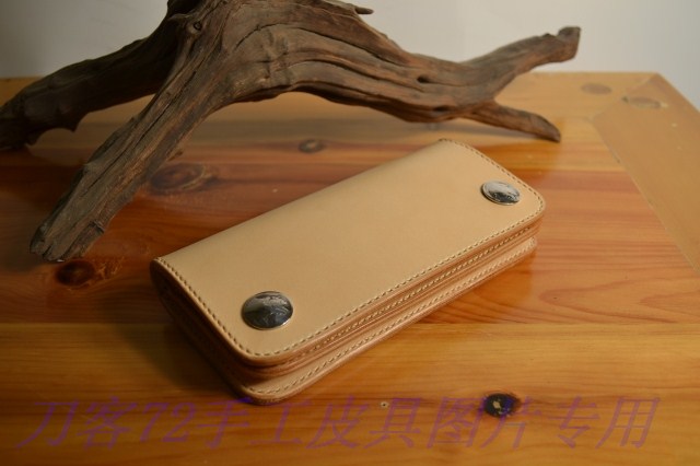 Knife 72 handmade custom new Italian A-grade fatty primary color vegetable tanned saddle leather cowhide thunder wind wallet wallet