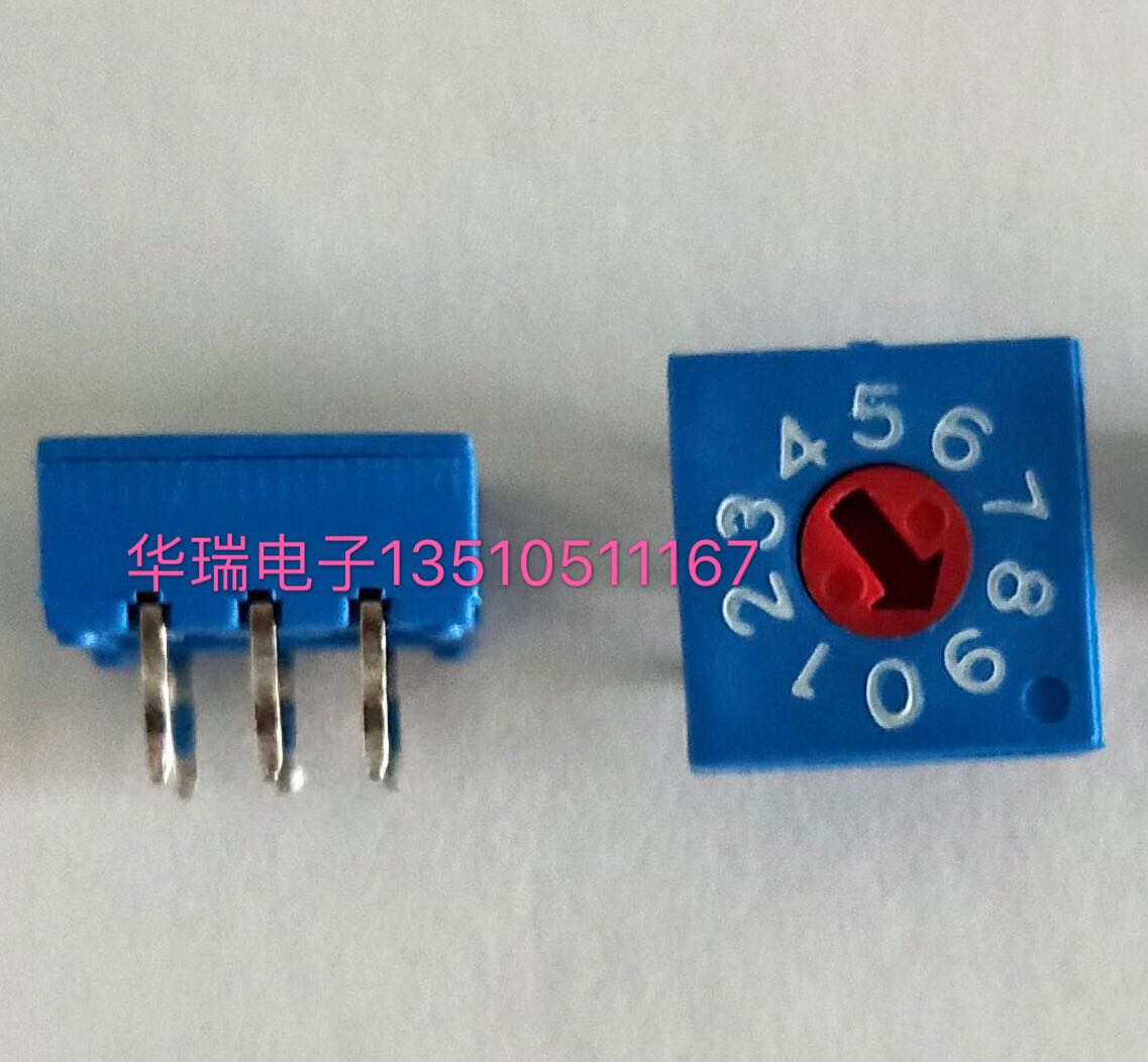 ERD30100F-2 8421 0-910 position rotary Code Switch 3:3 DIP handle length 0MM brand new