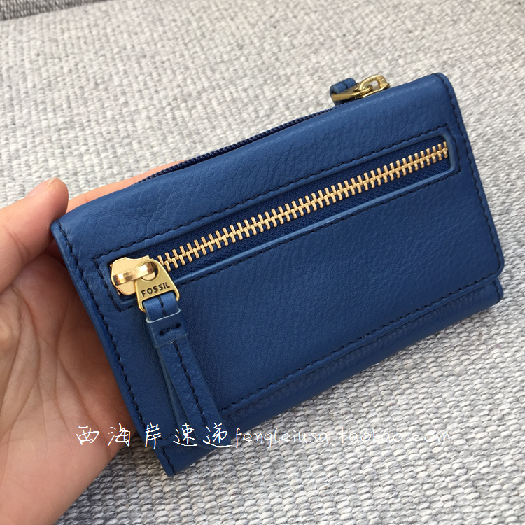 In-Stock Fossil Swl1253 Genuine Leather 70% off Women's Short Wallet Coin Purse
