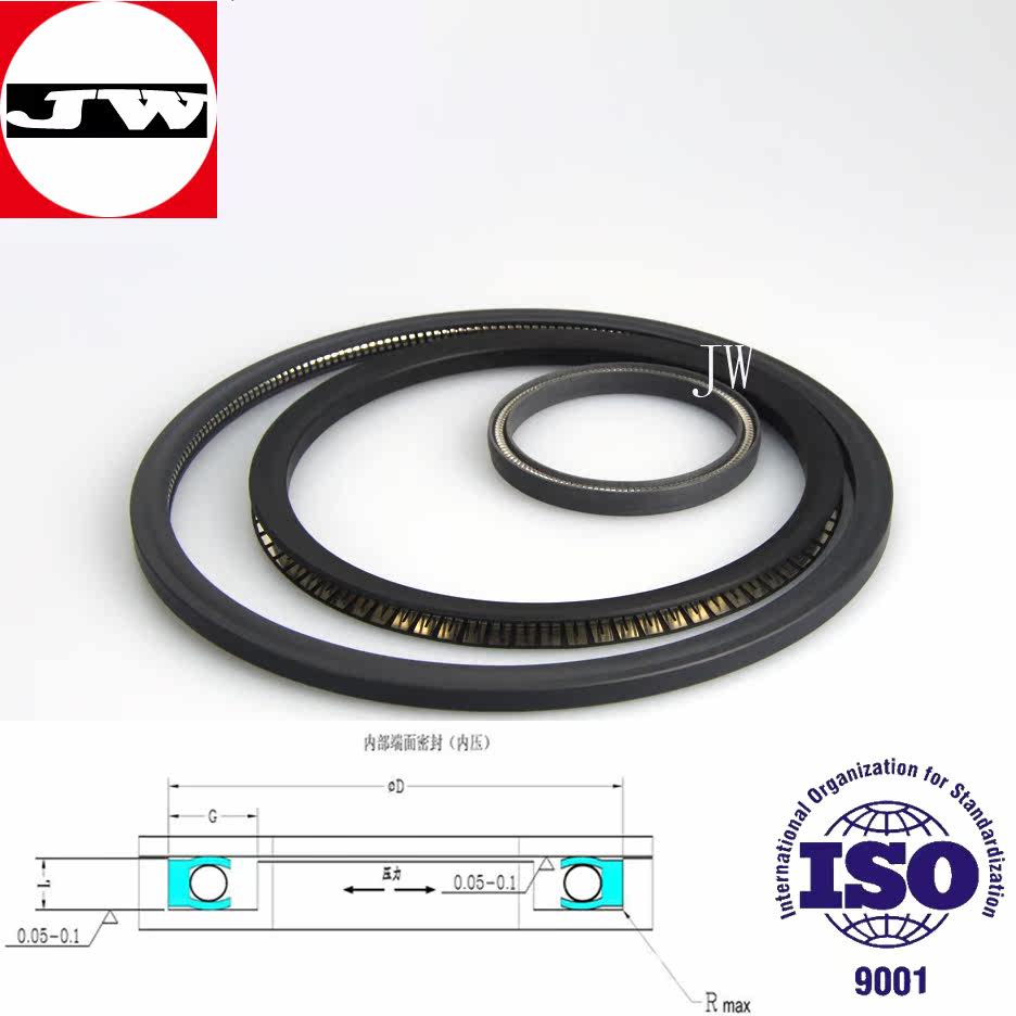 Outward-facing flood plug seal PEEK wide plug seal High pressure valve flood plug seal spring energy coil spring seal