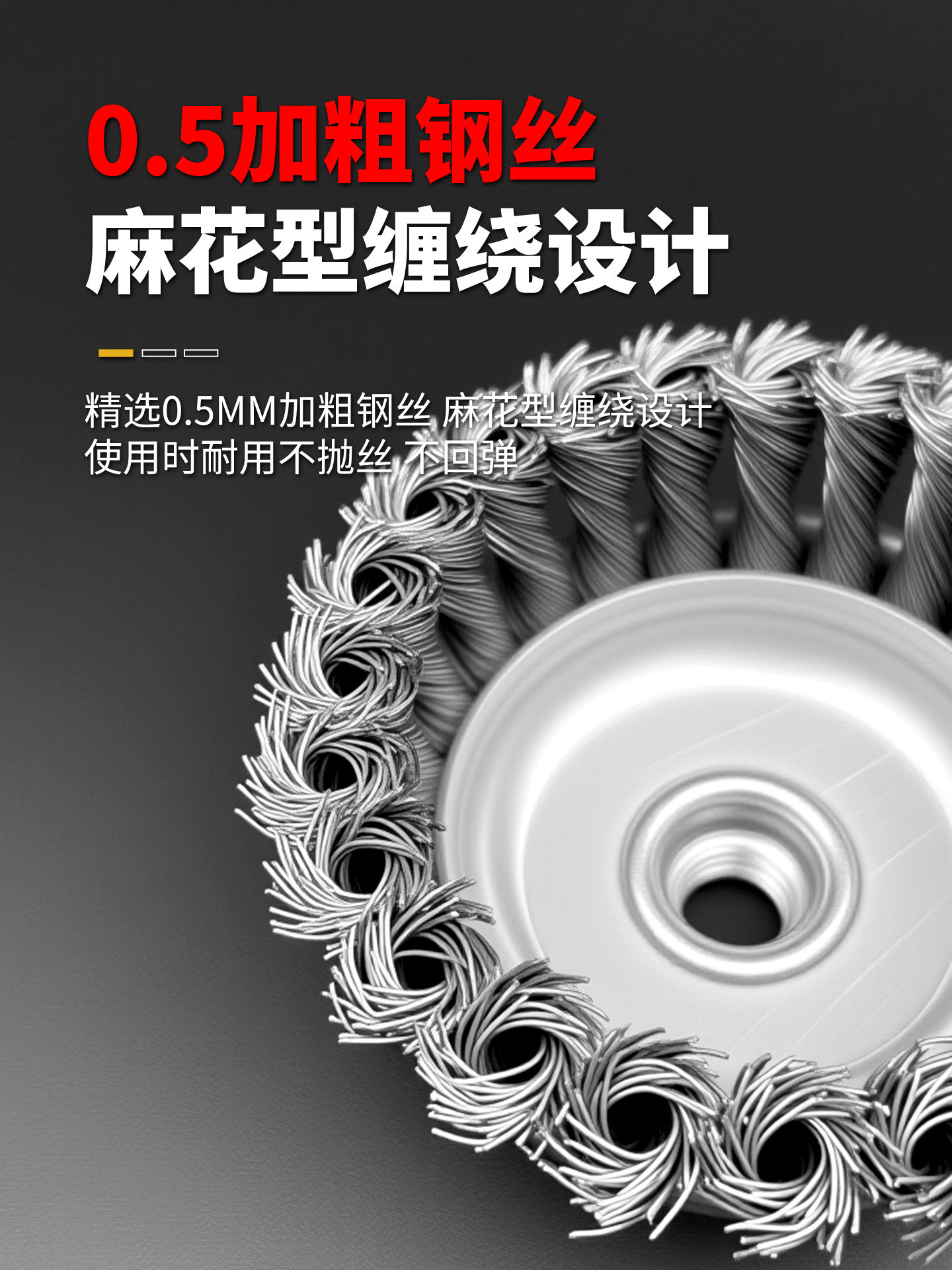 Twisted Wire Wheel Angle Grinder Steel Brush Polishing Bowl-Shaped Wire Brush Hand Grinder Rust Removal Stainless Steel Wire Brush