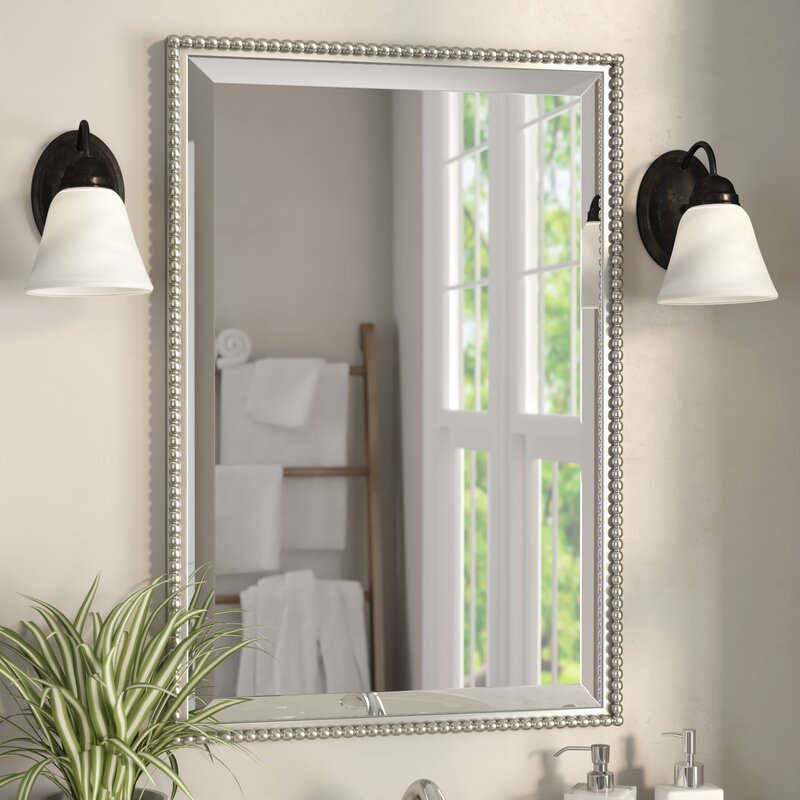 Square mirror American wall-mounted simple bathroom mirror Wash table makeup mirror Home wall art decoration mirror customization